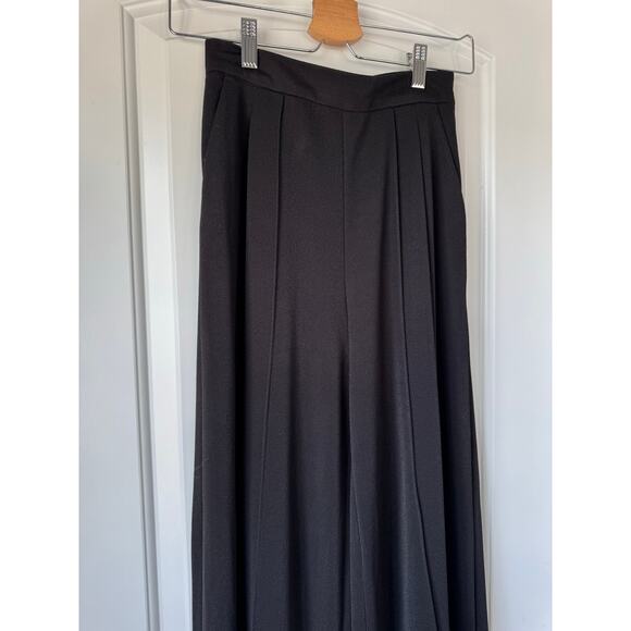 ABS Women’s Wide Leg Trousers Pants Pleated Front Side Zip Black Size 0 - Picture 3 of 8